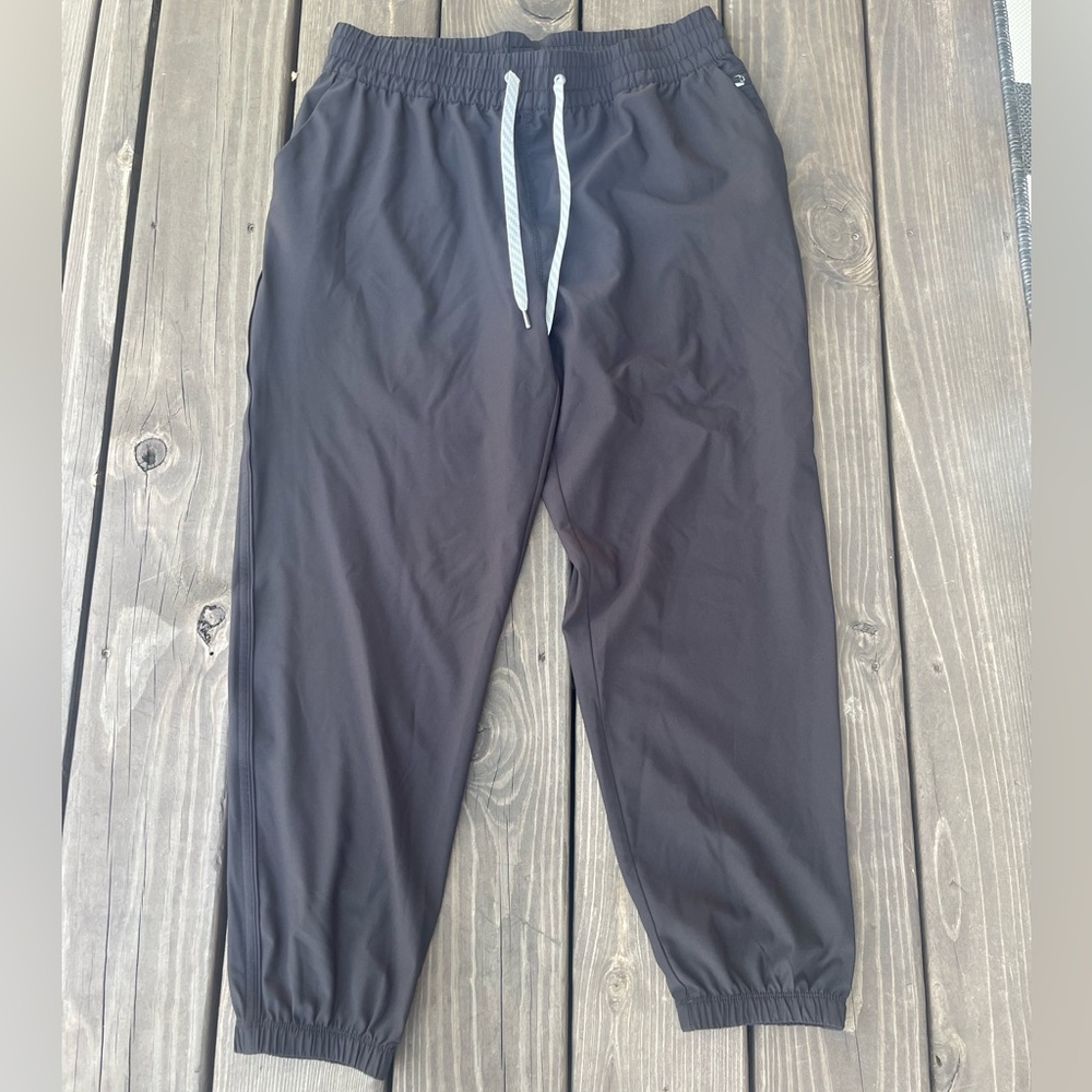 Vuori Charcoal Joggers with Light Gray Drawstring